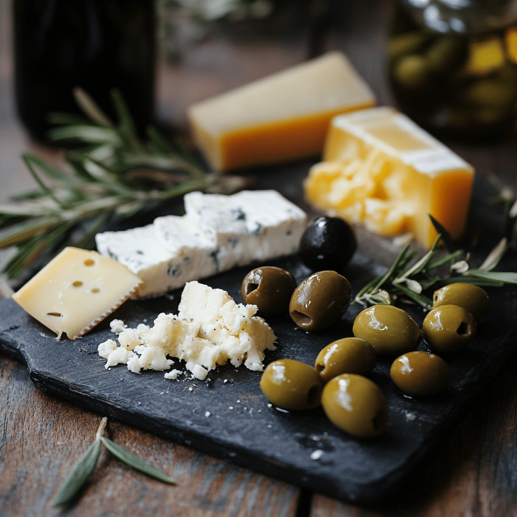 Olives and Cheese