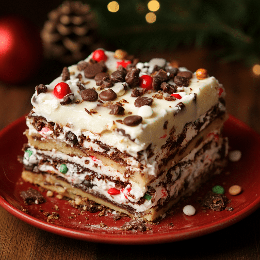 Christmas Cookie Lasagna