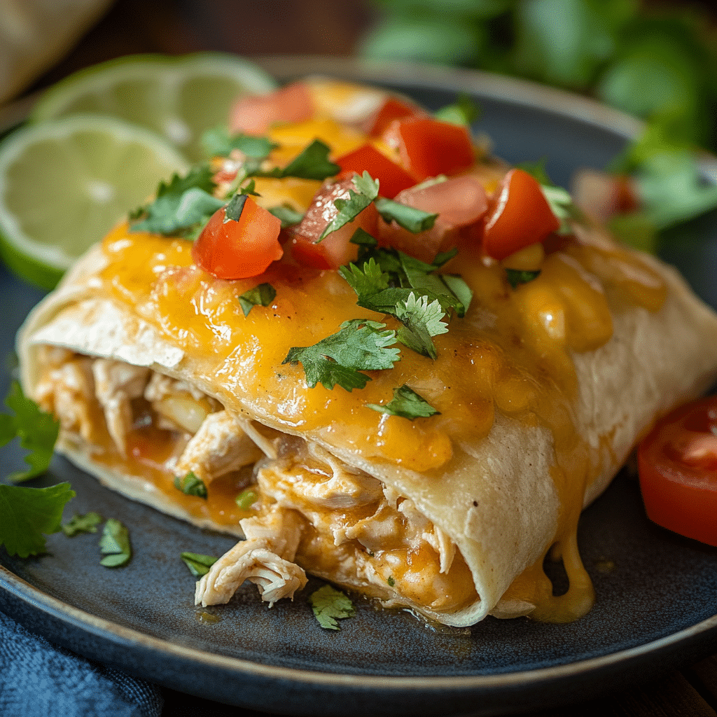 Baked Chicken Chimichangas