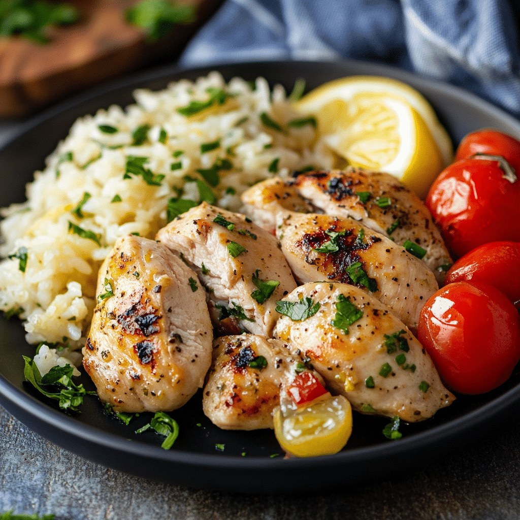 Greek Chicken and Lemon Rice