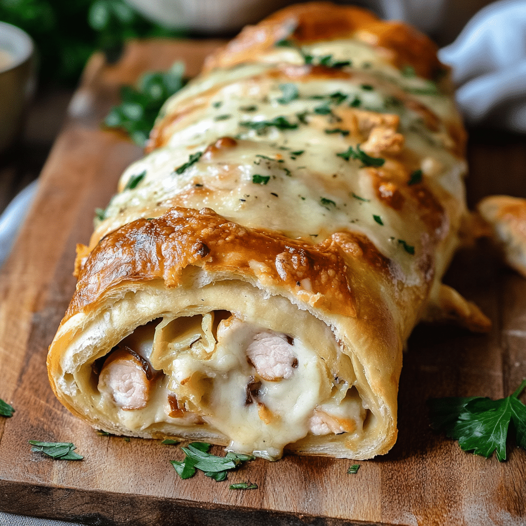 Chicken Cordon Bleu Stromboli