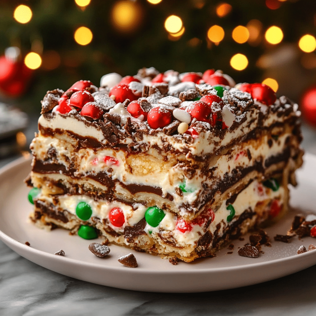 Christmas Cookie Lasagna