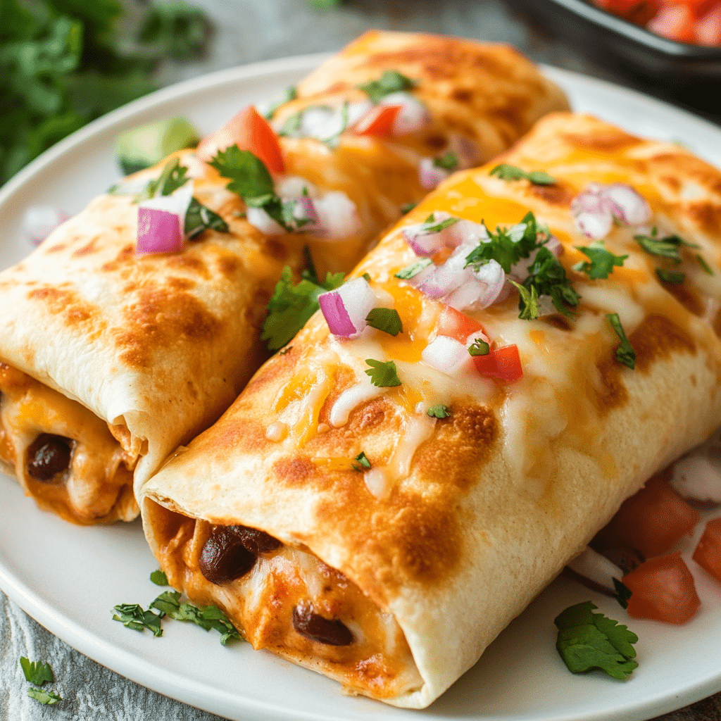 Baked Chicken Chimichangas