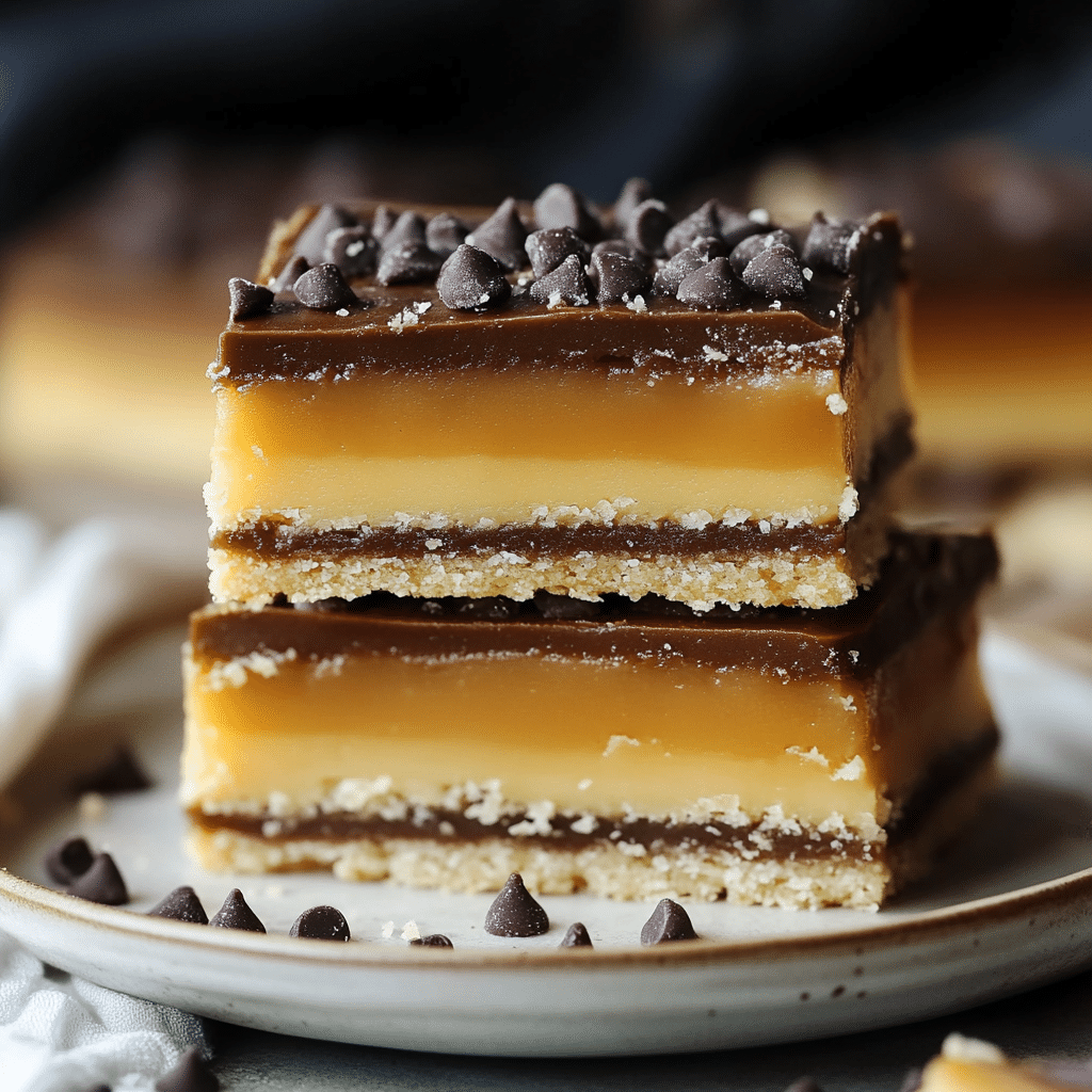 Decadent Layered Caramel Shortbread Bars