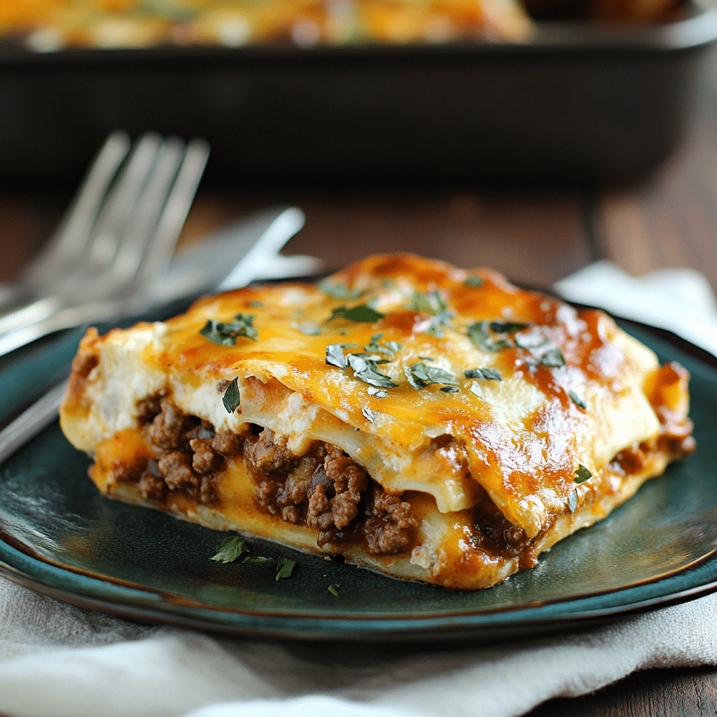 Cheesy Baked Ground Beef Enchiladas