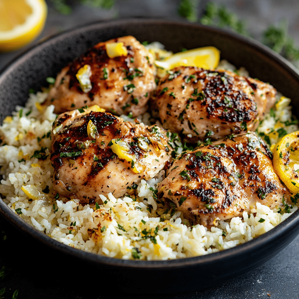 Greek Chicken and Lemon Rice