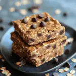 Healthier Oatmeal Peanut Butter Chocolate Chip Breakfast Bars