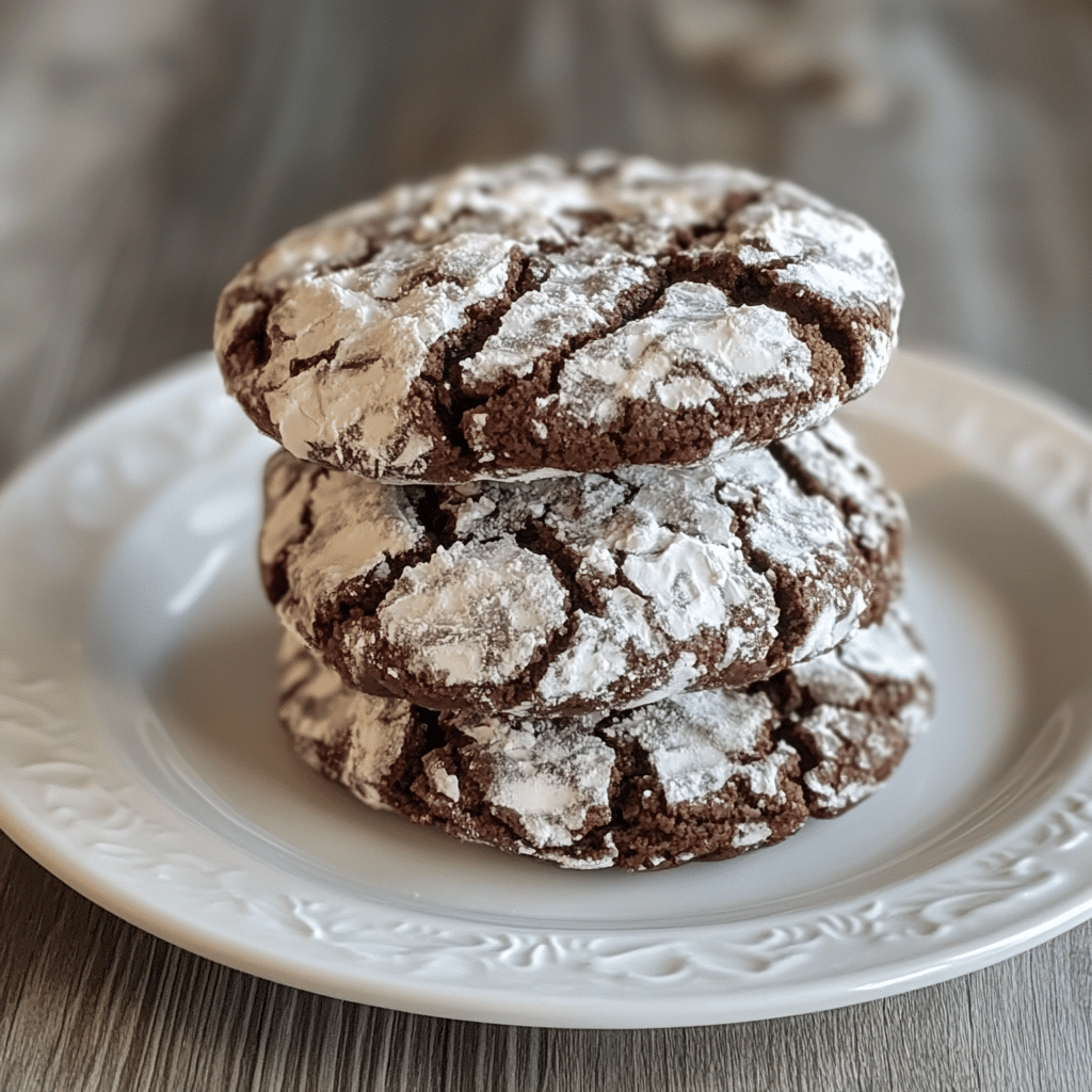 Chewy Chocolate Crinkle Cookies