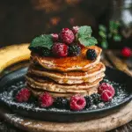 Healthy Oatmeal Banana Pancakes