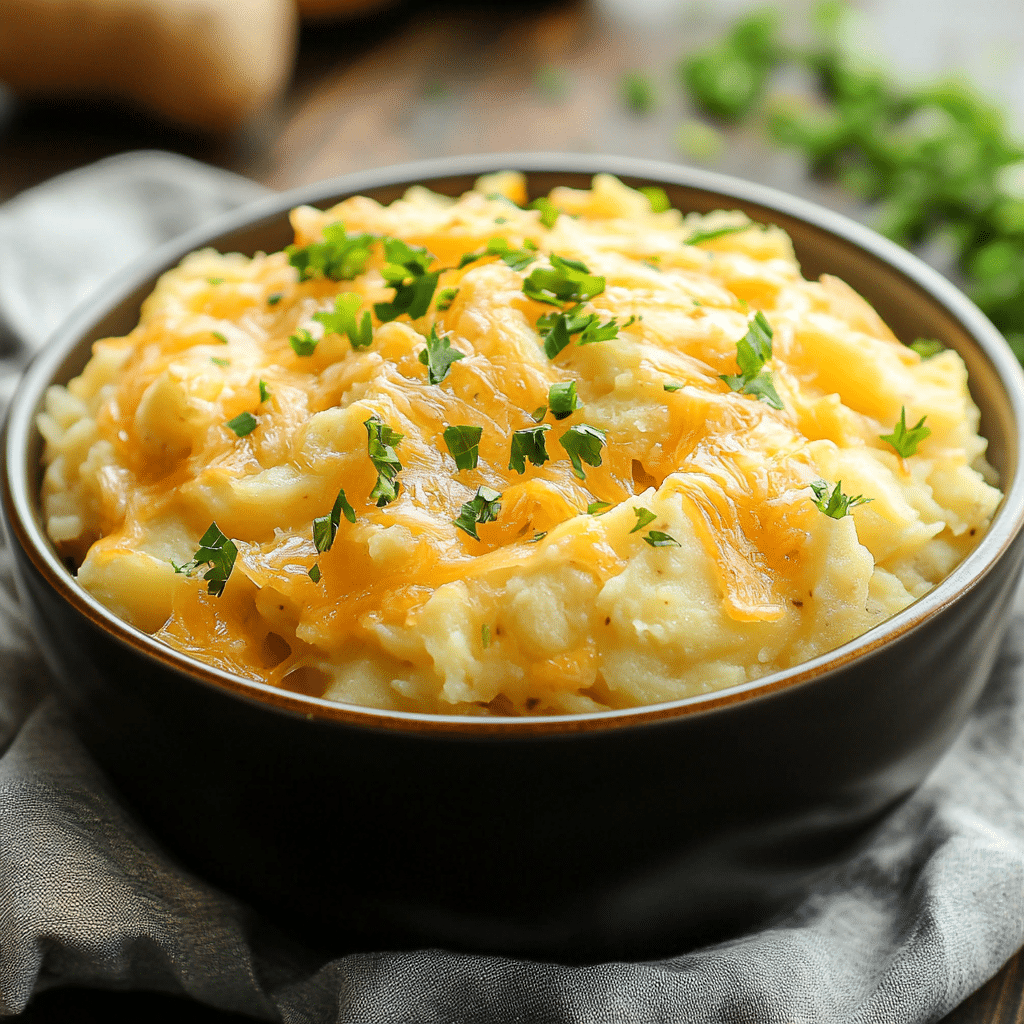 Slow Cooker Cheesy Potatoes with Frozen Hashbrowns