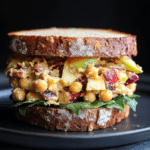 Vegan Cranberry Apple Chickpea Salad Sandwich