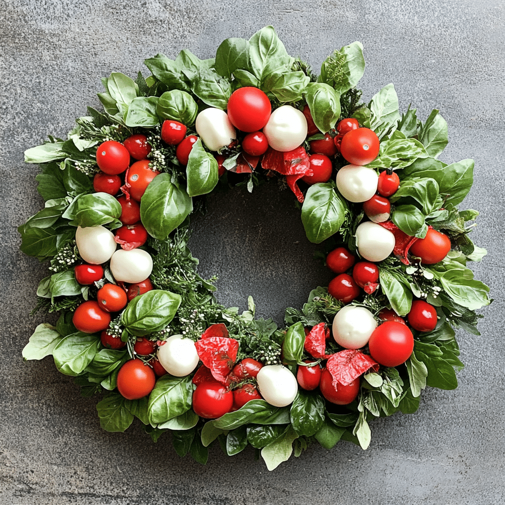 Caprese Christmas Wreath