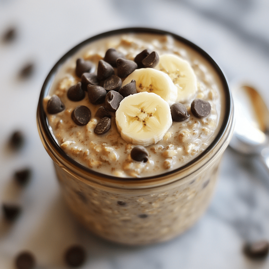 Chocolate Chip Banana Bread Overnight Oats