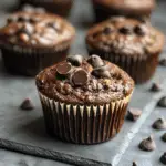 Dark Chocolate Banana Bread Muffins