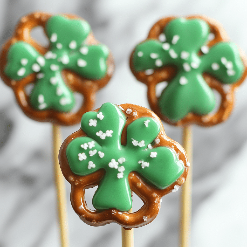 Shamrock Pretzel Pops