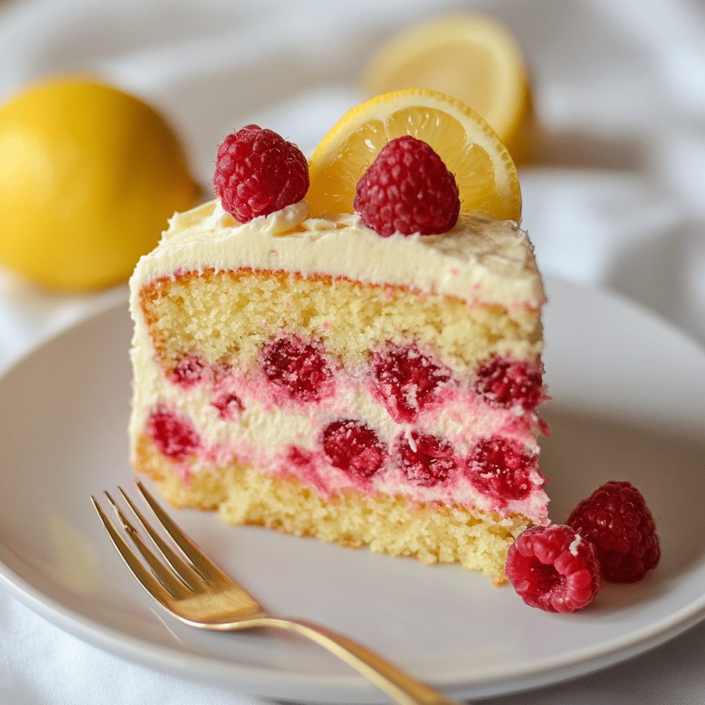 Easy Lemon Raspberry Cake