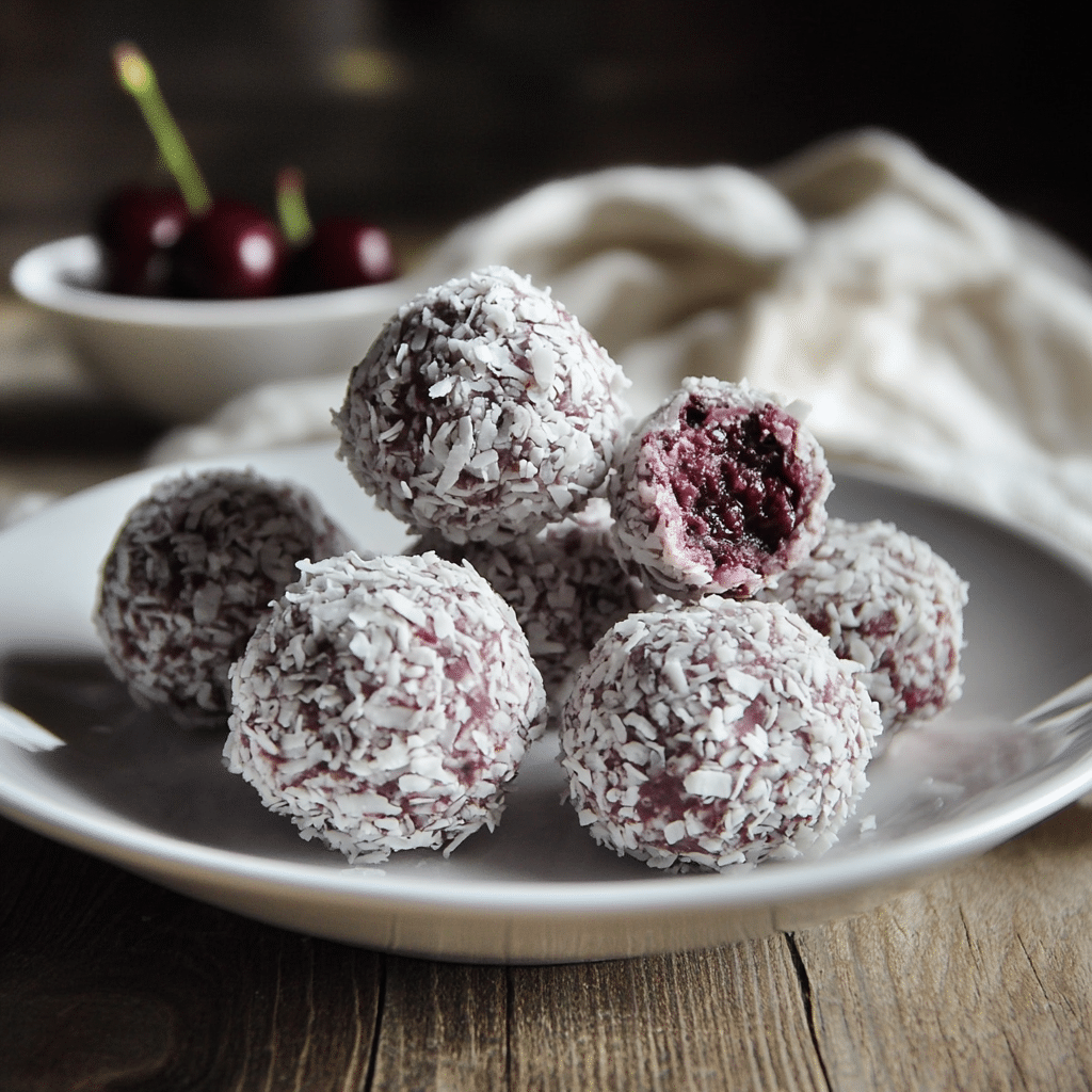 Chocolate Cherry Coconut Truffles
