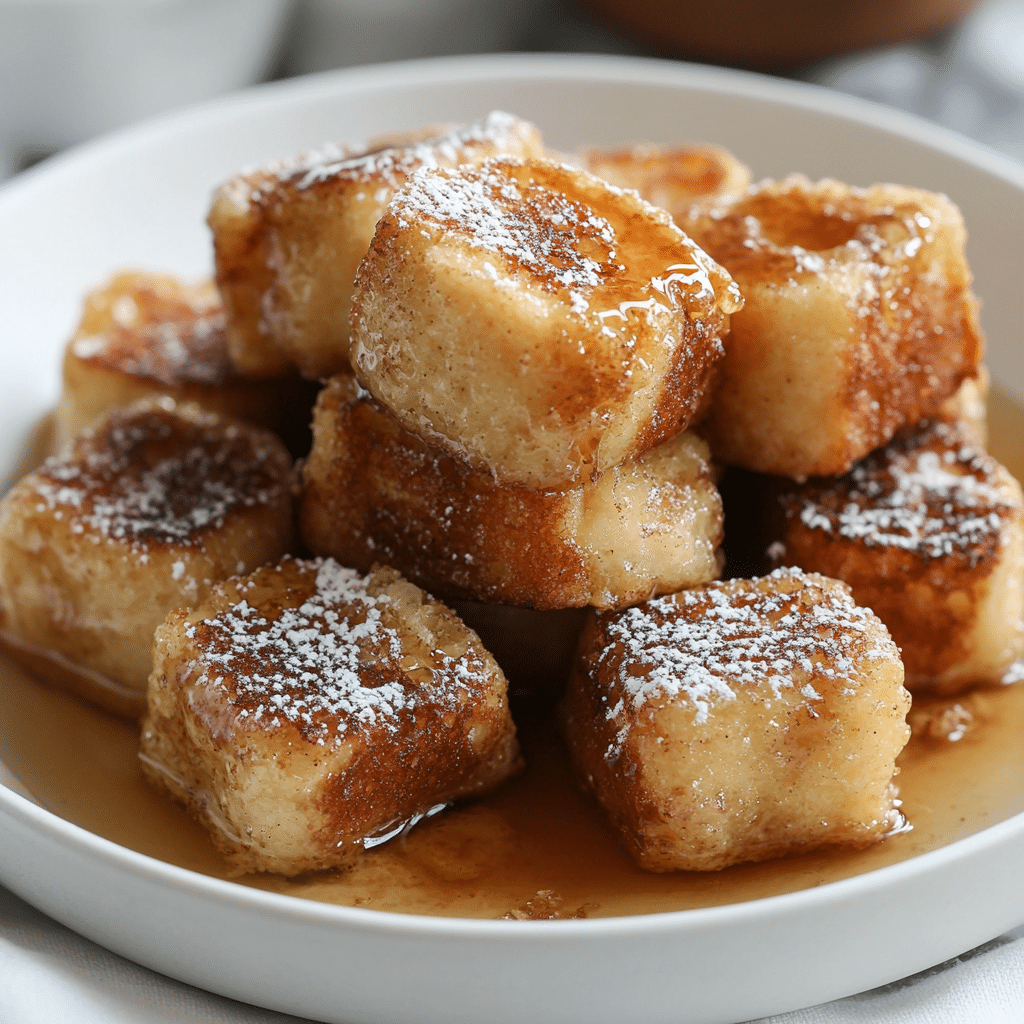 Cinnamon Roll French Toast Bites