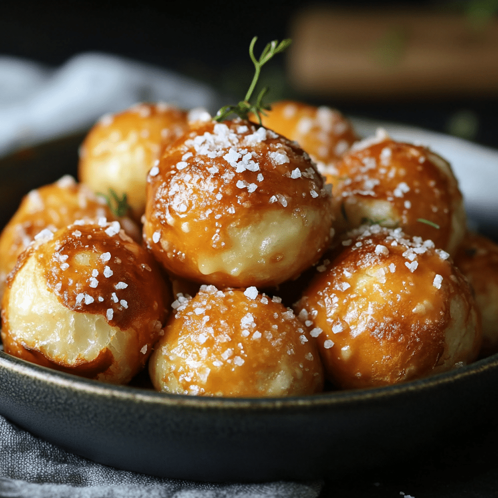 Gooey Cheesy Pretzel Bites with Sea Salt Topping