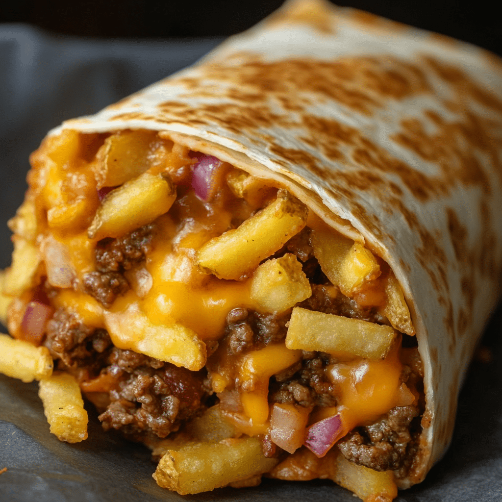 Beefy Cheesy Fries Burrito