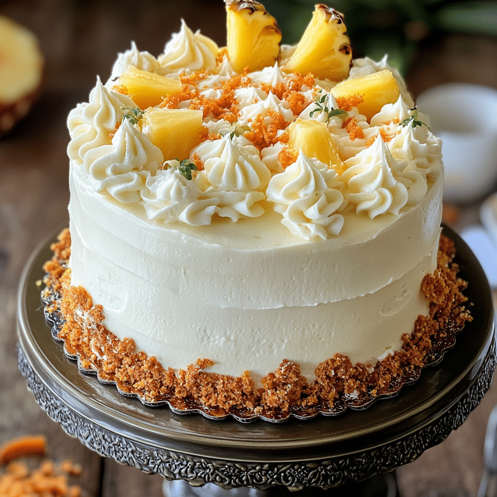 Hawaiian Pineapple Carrot Cream Cake