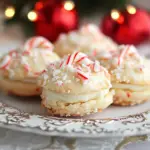 White Chocolate Candy Cane Macaroons