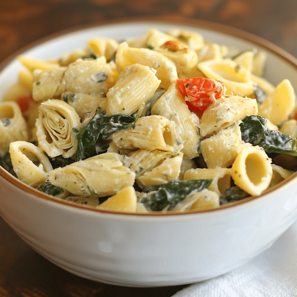 Spinach and Artichoke Pasta Salad