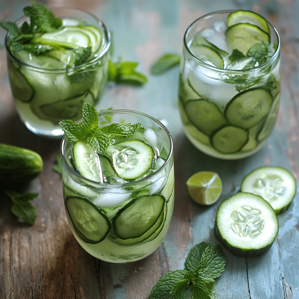 Cucumber, Mint and Lime Refreshers