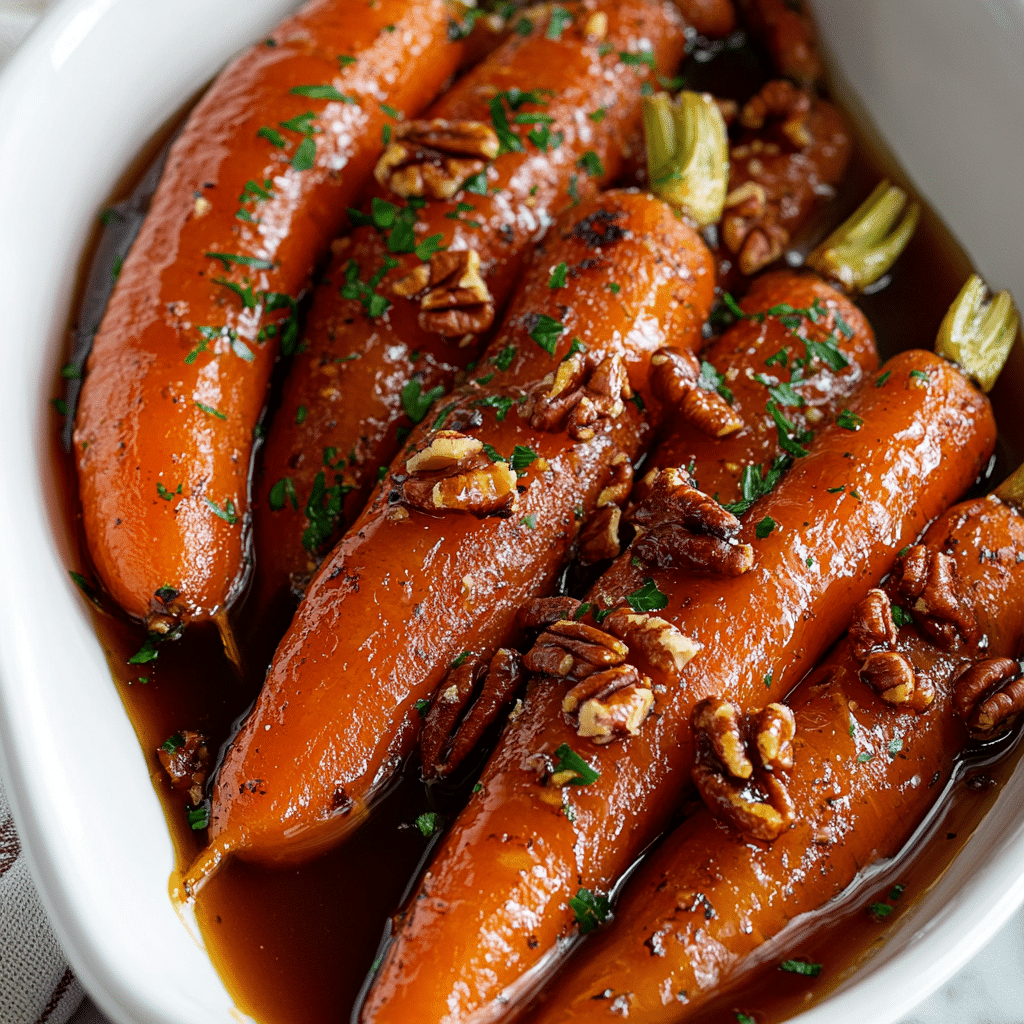 Maple Pecan Glazed Carrots