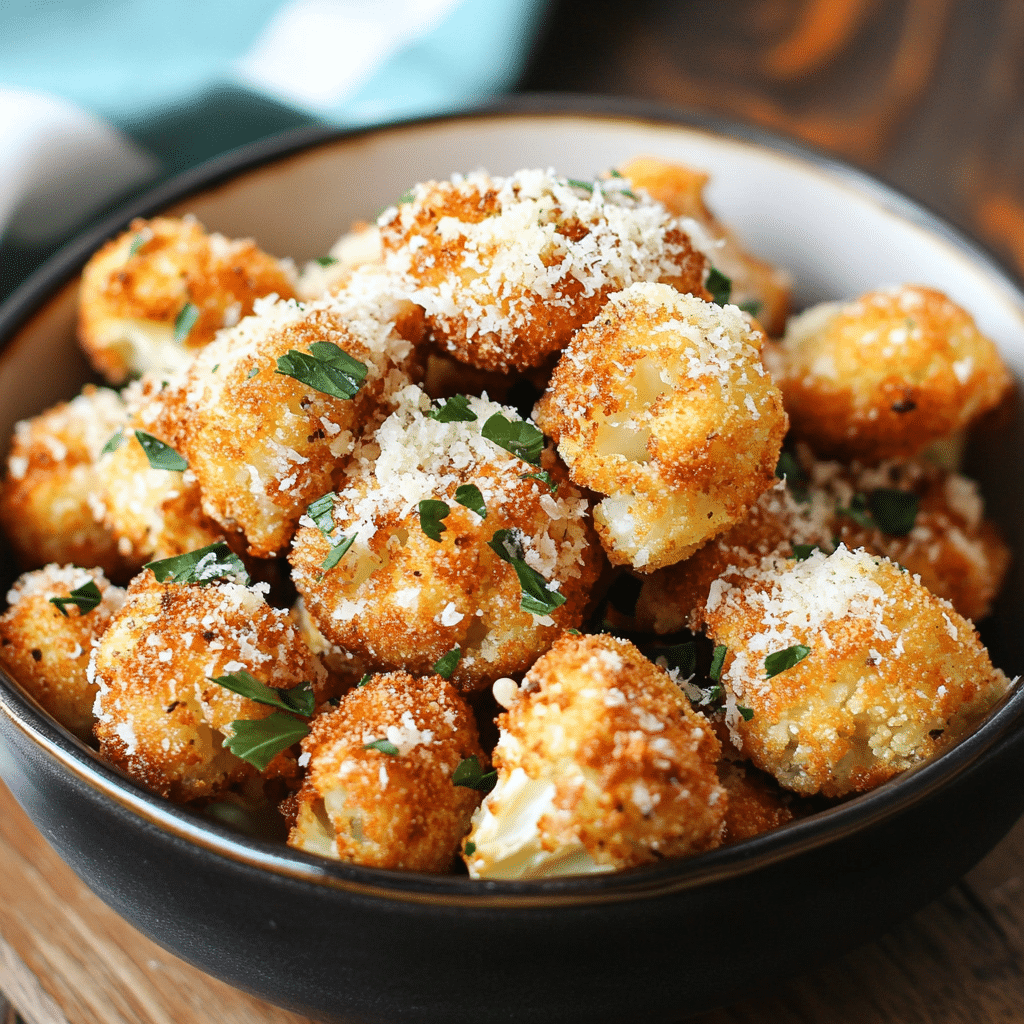 Crispy Parmesan Cauliflower Bites