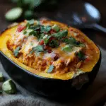 Chicken Enchilada Stuffed Spaghetti Squash