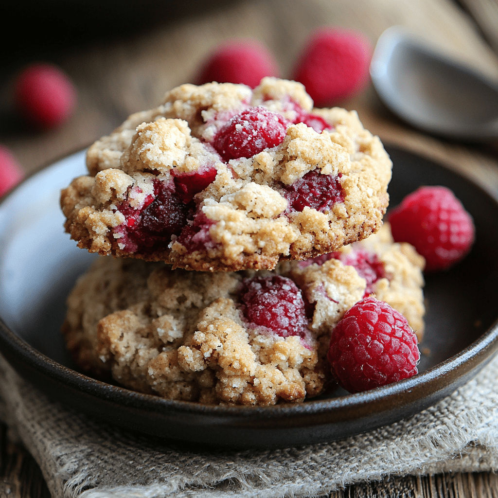 Raspberry Crumble Cookies