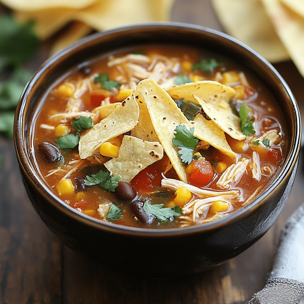 Slow Cooker Chicken Tortilla Soup