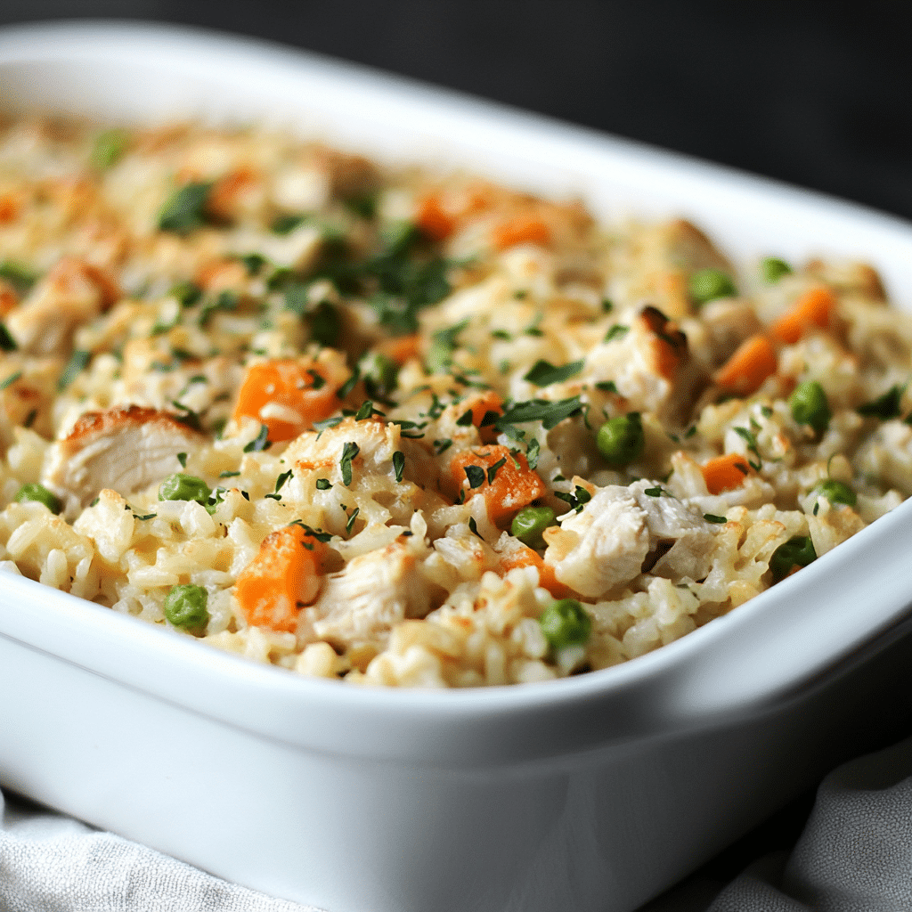 Skinny Chicken and Rice Casserole