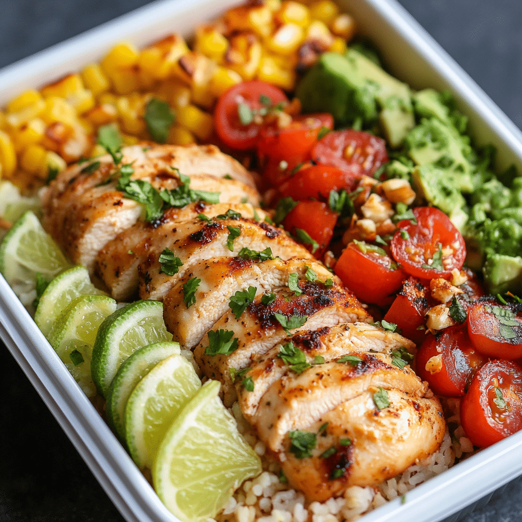 Meal Prep Baked Lime Chicken Bowls