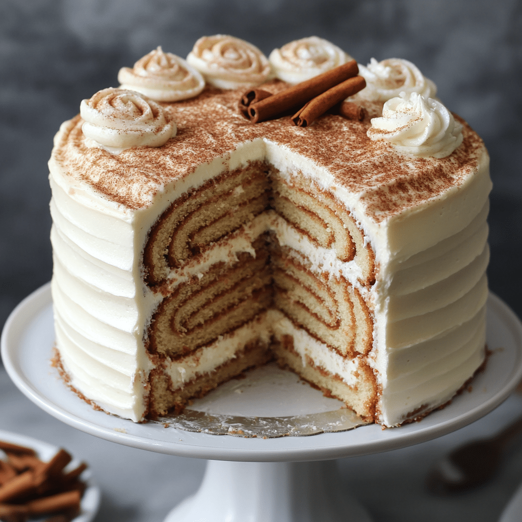 Cinnamon Roll Layer Cake