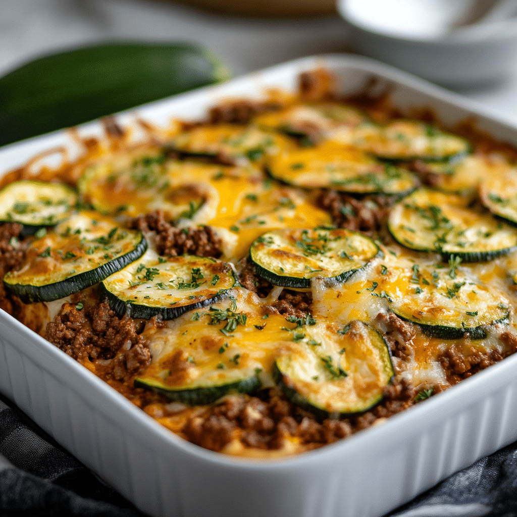 Zucchini Ground Beef Casserole