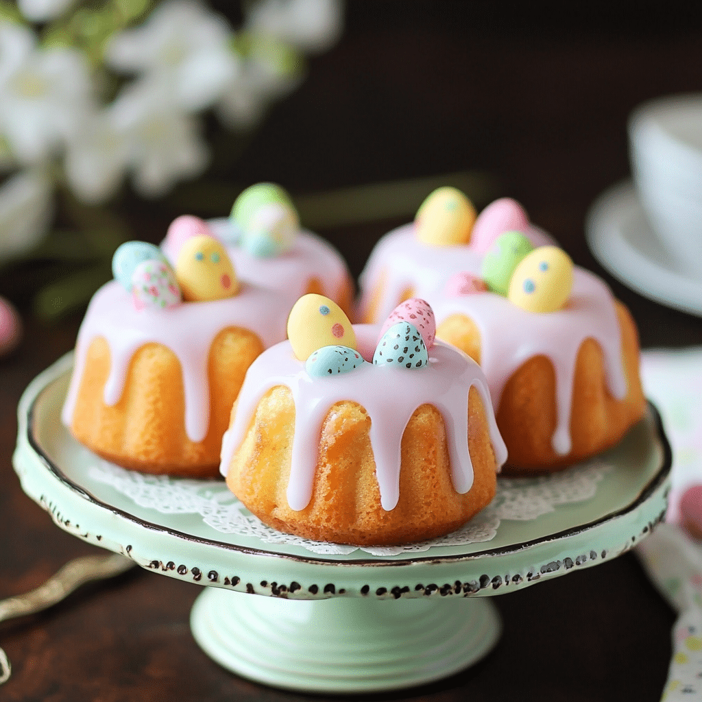 Mini Easter Bundt Cakes