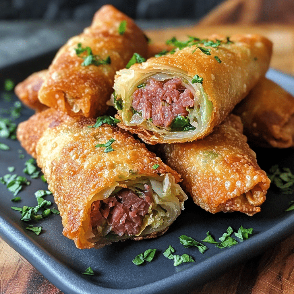 Corned Beef and Cabbage Egg Rolls