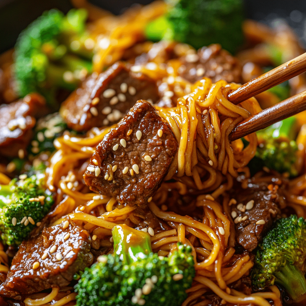 Beef and Broccoli Ramen Stir Fry