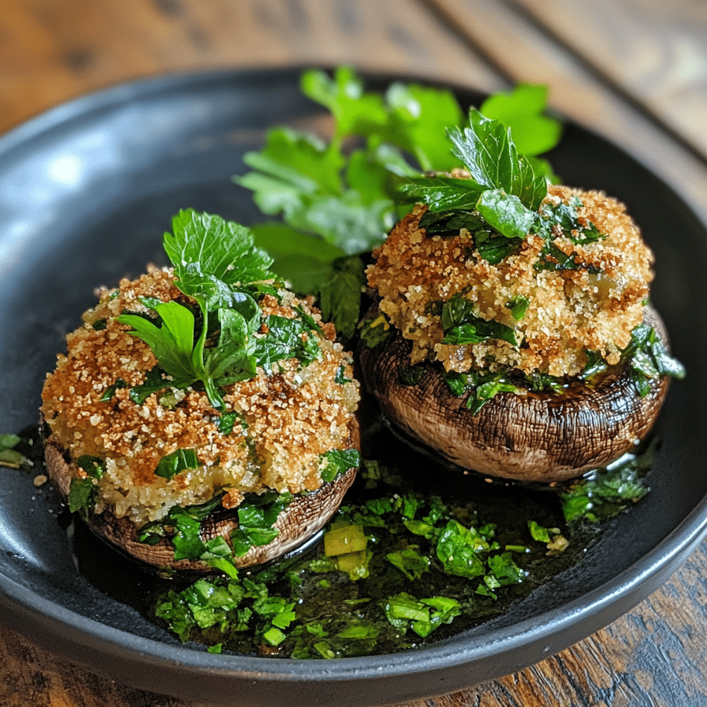 Stuffed Mushrooms with Herbed Breadcrumbs