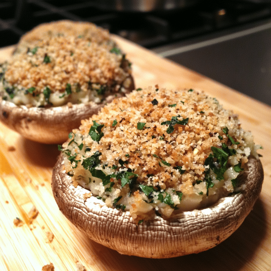 Stuffed Mushrooms with Herbed Breadcrumbs