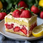 Strawberry Lemonade Poke Cake