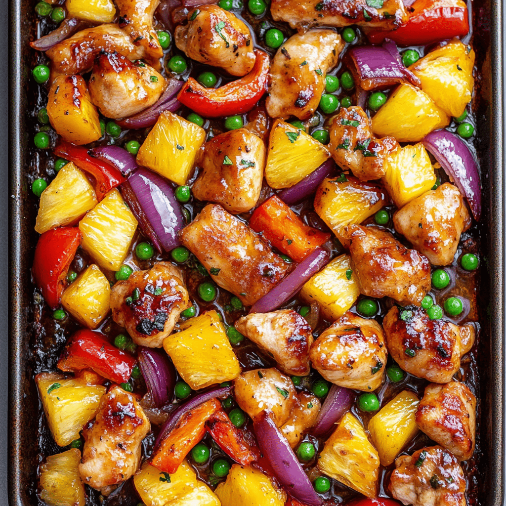 Hawaiian Chicken Sheet Pan