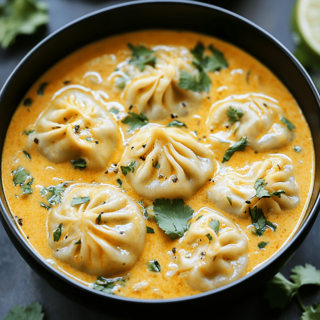 Thai Red Curry Dumpling Soup