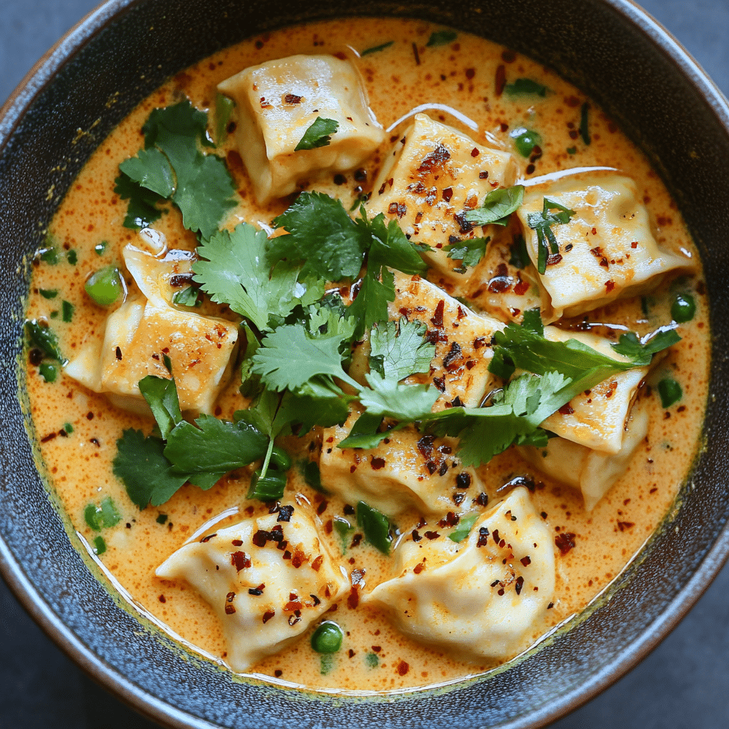 Thai Red Curry Dumpling Soup