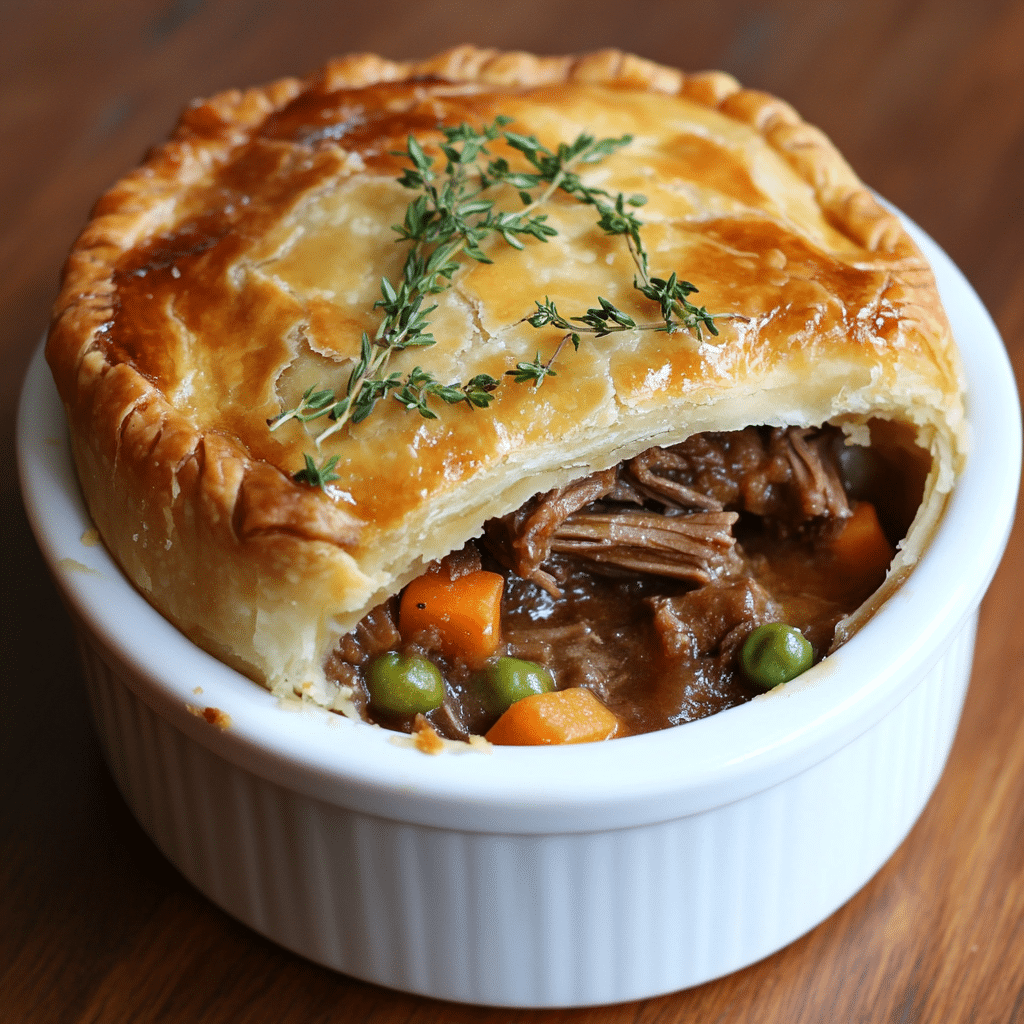 Smoked Shredded Beef Pot Pie