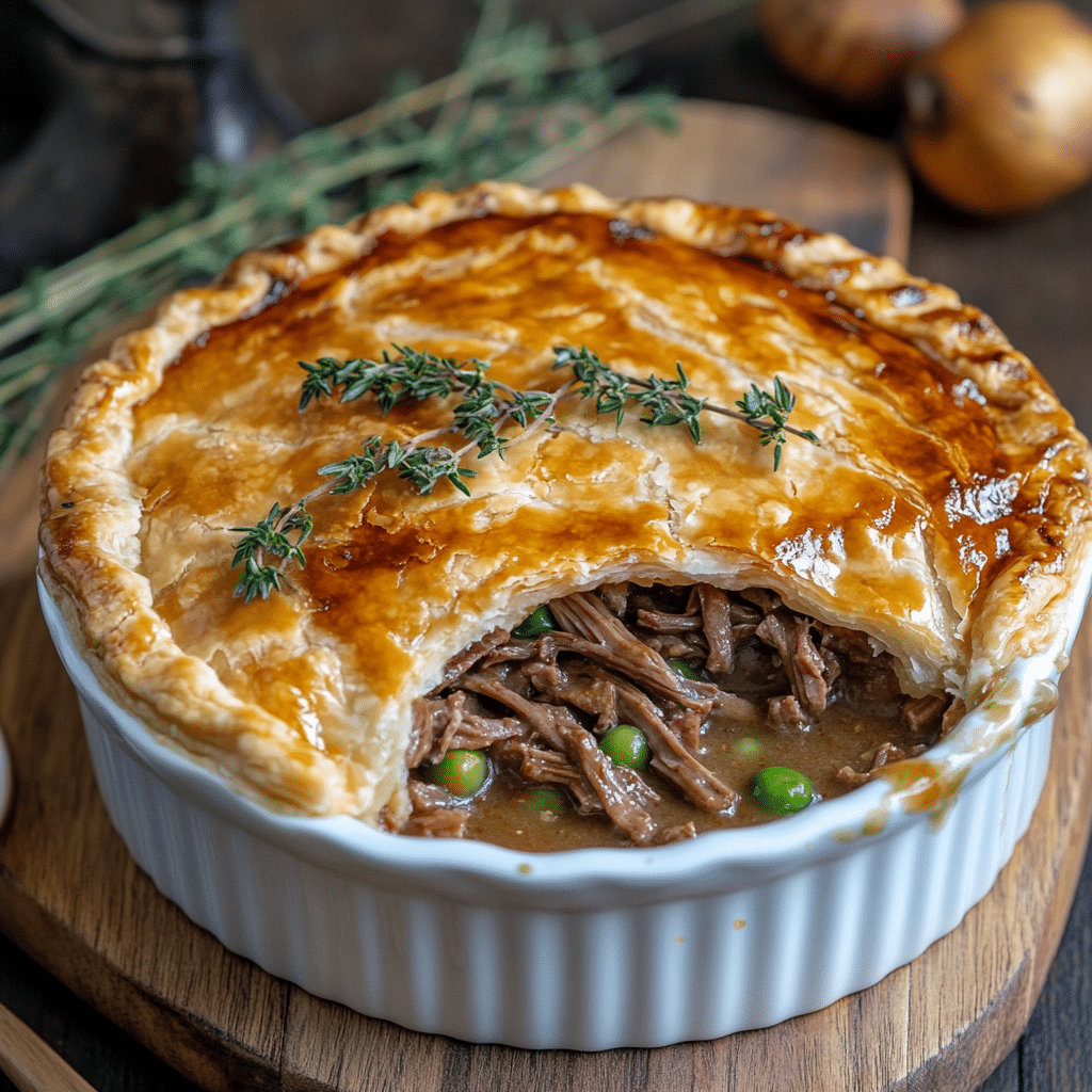 Smoked Shredded Beef Pot Pie