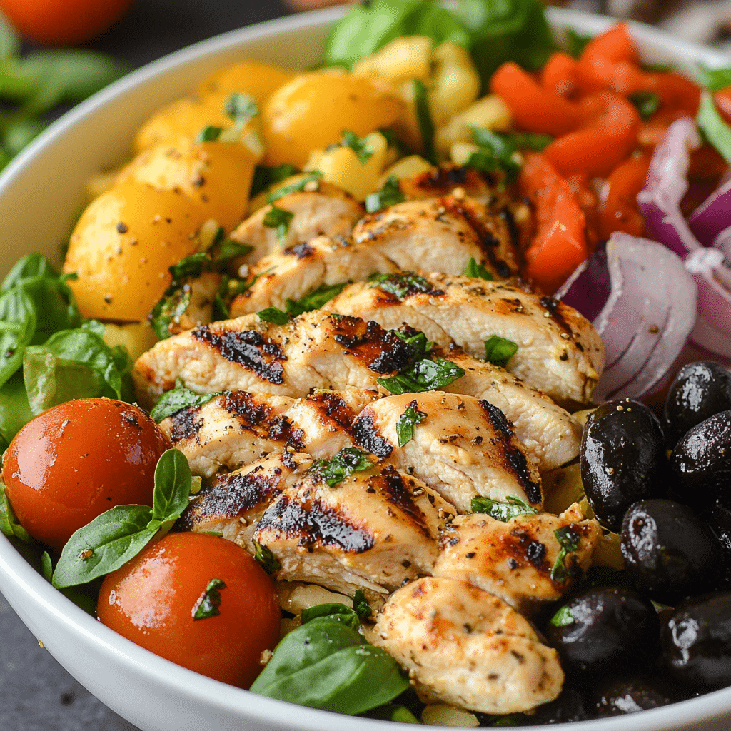 Grilled Mediterranean Chicken Salad Recipe