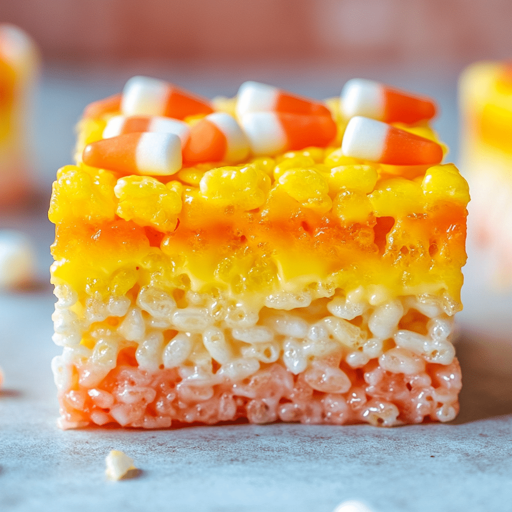 Candy Corn Rice Krispie Treats